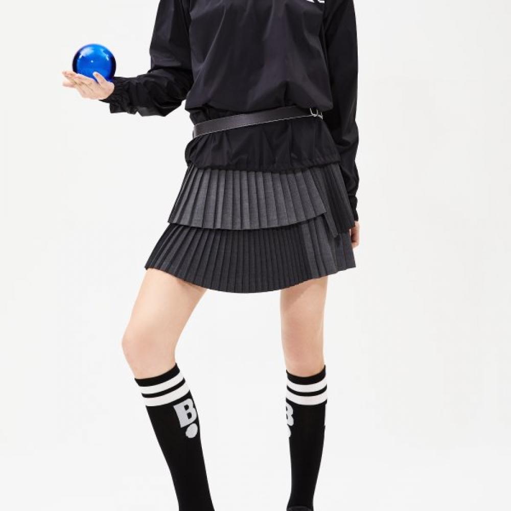 Blu Dot Pleated Layered Culotte Gy  Short 026