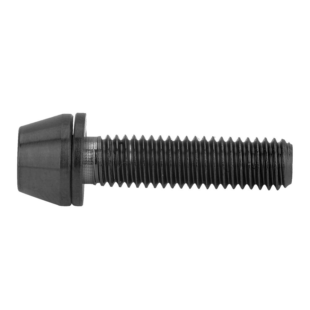 8mm Cycling Tapered Head Bolt Screw Fastener with Washer for Mountain Bike Black M5x20
