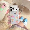 Cute Pink Cat Phone Case for iPhone 16/15p/14/17 Pro Max with Round Edges