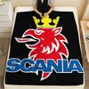 Scania Griffin Head Nákladní Auto Logo Samolepka Deku Deku na Pohovku Kempování Digitální Tisk Venkovní Plyšová Deku Lze Prát v Pračce