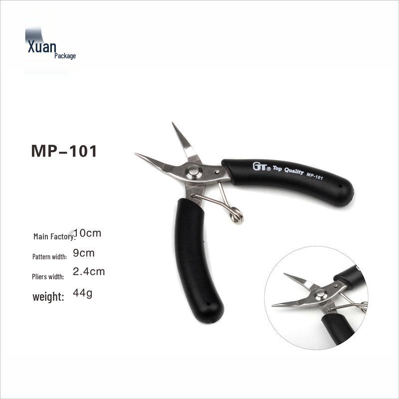 Round-Nose, Needle-Nose, Flat-Nose Pliers, Black-Handled Pliers, Jewelry Repair & Assembly Tools, DIY Tools.