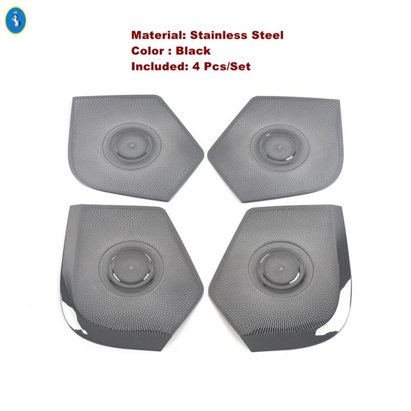 Inner Car Door Stereo Speaker Audio Loudspeaker Sound Decor Frame Cover Trim Fit For Isuzu D-Max   Interior Accessories