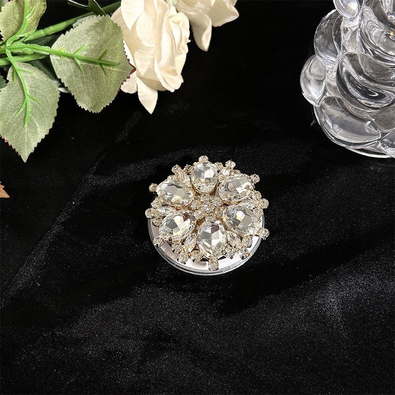 Magnetic Mobile Phone Airbag Bracket Magsafe Desktop Retractable Rhinestone Light Luxury Gemstone Pearl Lazy Ring Buckle
