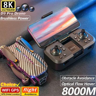 Neue D9-Drohne, bürstenloser ESC, dreiachsige HD-Luftbildfotografie, WIFI FPV, optische Flusspositionierung, Hindernisvermeidung, Quadcopter, Fernbedienung, Spielzeug, Geschenk