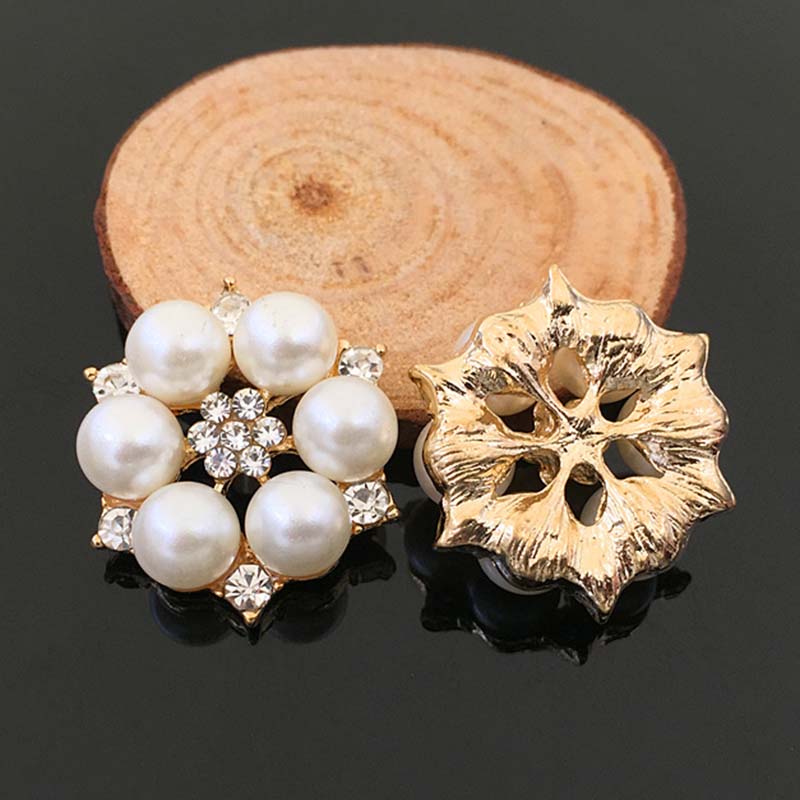 Engood 50Pcs 25mm DIY Rhinestones Buttons Decor Buckle for Sewing Trim & Embellishments Craft Headband Kid Hair Accessories ZJ72