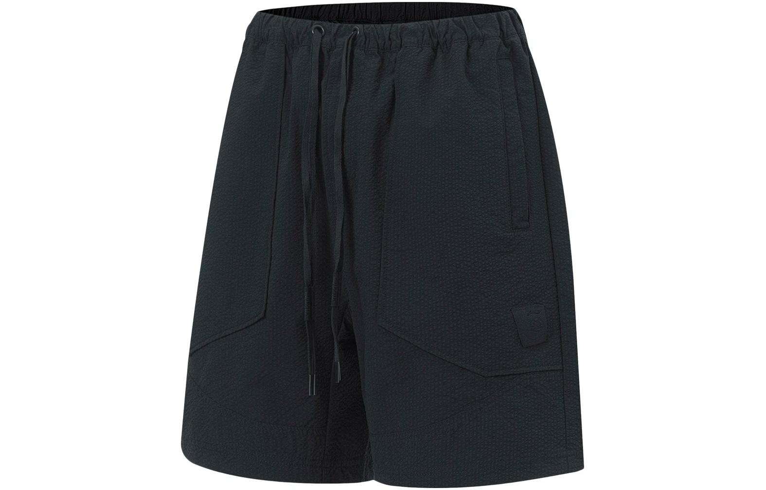 Li Ning Casual Shorts Men s Charcoal Black Moderate AKST025-1 S