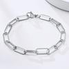 Paper Clip Link Bracelet, Chunky Chain Bracelets, Stainless Steel Hera Chain Link Bracelet for Men Women Jewelry