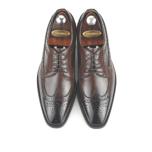 Roshoeman 9015 New Wingtip Dark Brown (Hand Washed)