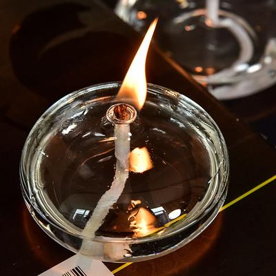 Transparent Clear Glass Oil Lamp Handmade Glass Candlestick Candlelight Dinner Candle Holders
