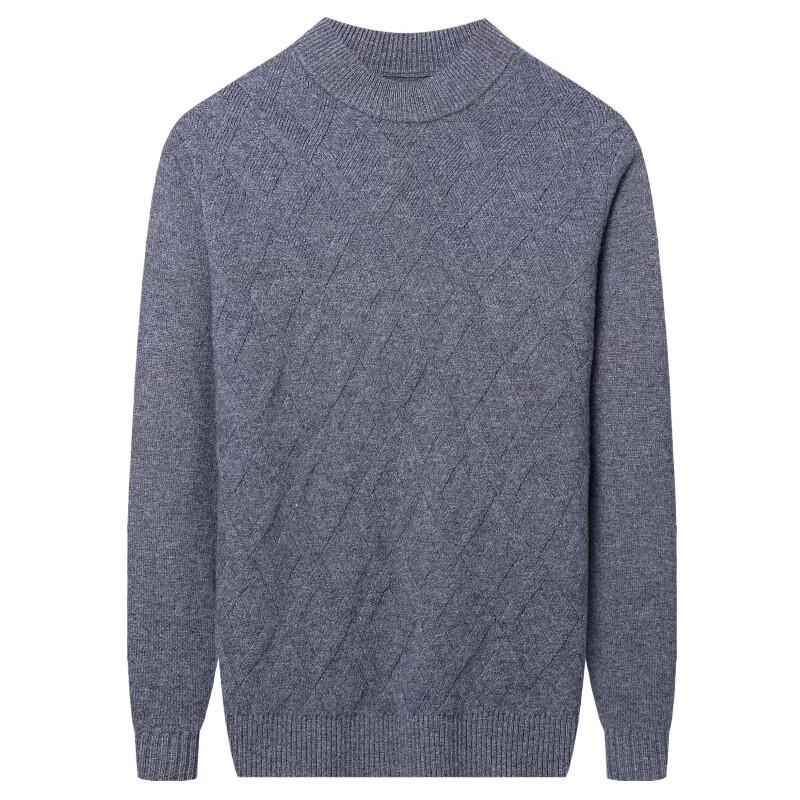 ROMON Men's Premium Wool Crew Neck Thermal Knit Sweater