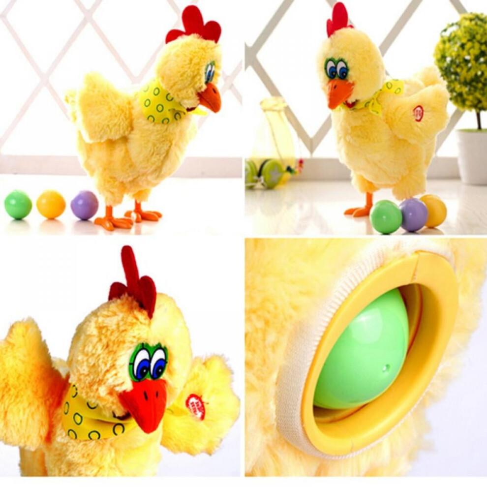 Plush Chicken Doll Electric Musical Dancing Chicken Laying Egg Hen Toy Singing Dancing Chicken Toys