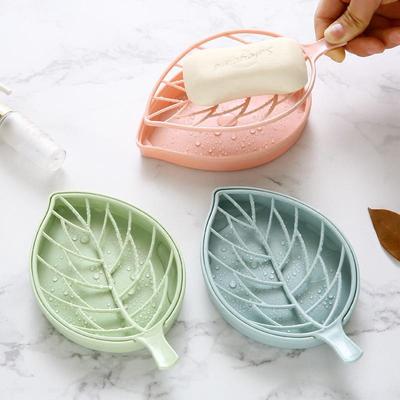 Creative Bathroom Leaf Double-Layer Drainage Soap Box