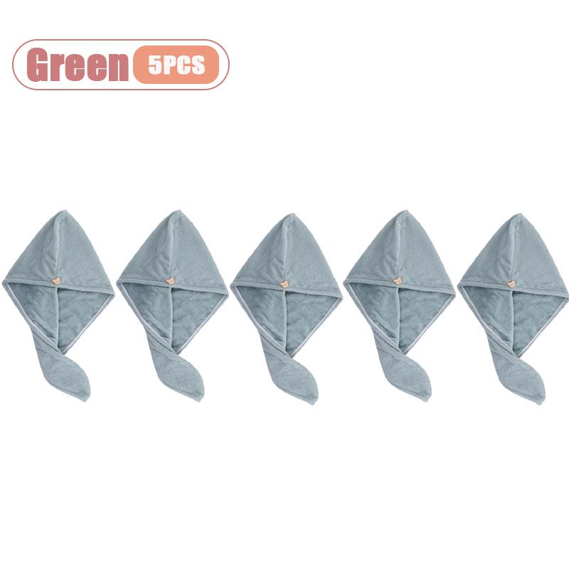 1-10PCS Womens Hair Drying Turban Coral Velvet Quick Dry Towel Cap Long Hair Shampoo Bathroom Toiletries Wraps Accessories