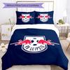 RB Leipzig Muster Bettwäsche, Steppbett Set Bettbezug Kissenbezug Zuhause Geburtstagsgeschenk (1 Bettbezug + 2 Kissenbezüge, ohne Füllung)