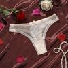 Soft Low Waist Briefs Traceless T-back Panties Fashion Lace Transparent Thongs  Daily Wear