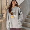 2025 hooded loose fleece sweater Japanese brand lazy pullover jacket autumn new women