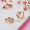 Stylish rose gold earrings, simple and personalized hollow flower earrings, ear buckles, accessories