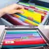 File Folder Tabs, Paxcoo 50 Sets Hanging File Folder Tabs and erts, Plastic Tabs for Hanging Folders, Multicolor