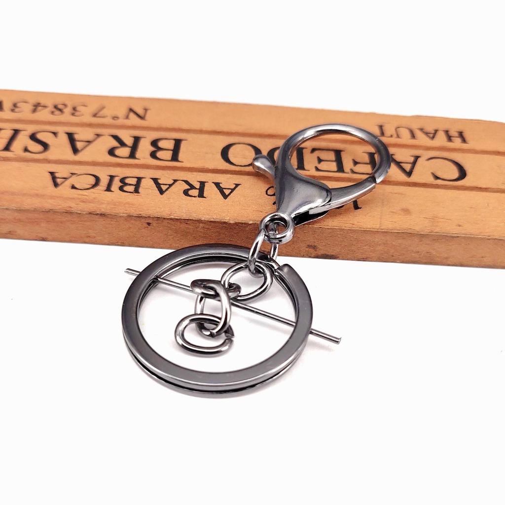 DIY Schmuckset: Karabinerverschluss Schlüsselanhänger, Viergliedrige Kette, 8-Figur Anhänger