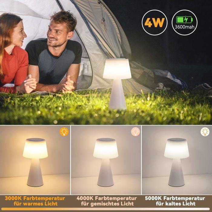Lampe de table / Lampe de table - NETTLIFE - Sans modèle - Tactile dimmable - Batterie 3600 mAh rechargeable - LED blanc chaud