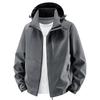 Men's Casual Hooded Windbreaker Jacket - Breathable, Loose Fit, Plus Size, for Spring and Autumn
