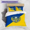 Leeds United Fußball Bedrucktes 3-teiliges Bettwäscheset, Bequemes hautfreundliches Schlafzimmer Bettbezug-Set