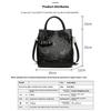 Genuine Leather Women's Bags Genuine Cowhide Bags Camellia Handbags Large Bags One Shoulder Messenger Bags
