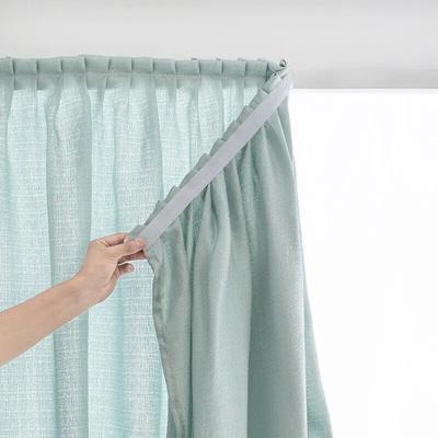 1Pc Self-Adhesive Curtain No Punching Installation Balcony Semi-Blackout Pasted Bookshelf Curtain Room Hook and Loop Fastener