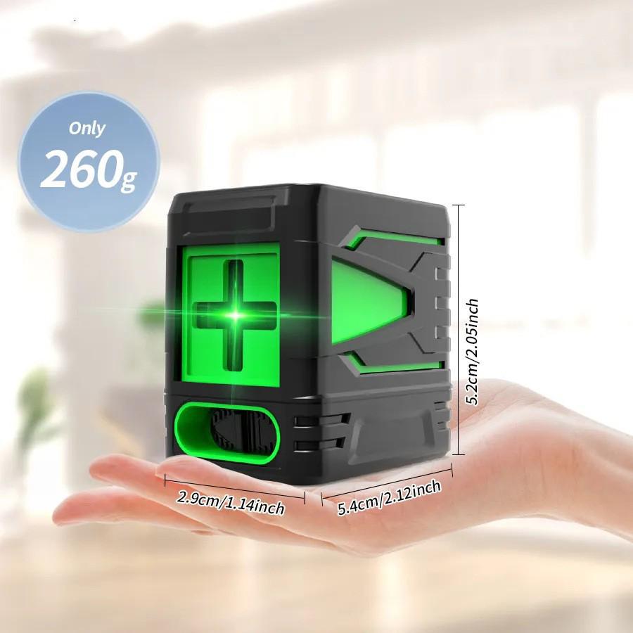 Compact Green Laser Level: Portable 2-Line Auto-Leveling Instrument