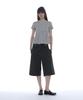 PARTIMENTO WOMEN Overlay Peplum Short Sleeve Tee_Melange