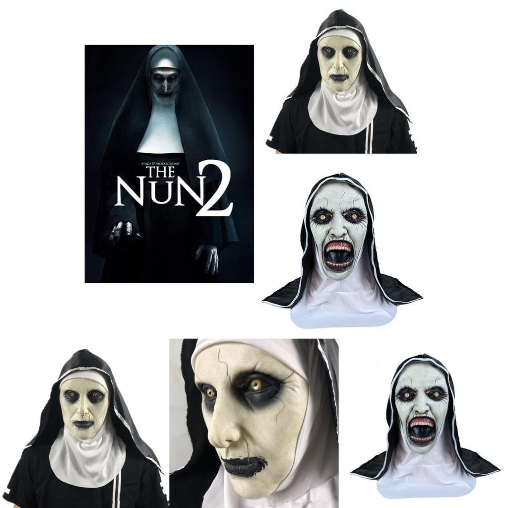 The Conjuring 2 Horror Nun Latex Mask Costume For Halloween Cosplay Party Props