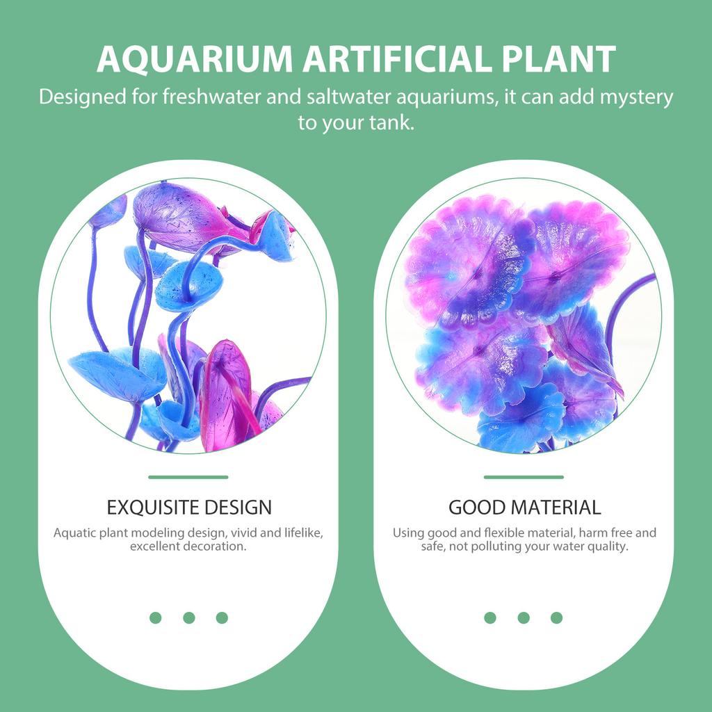 20Pcs Realistic Aquarium Artificial Plants Fake Water Grass Decoration for Fish Tank Home Office Decor Premium Safe Plastic