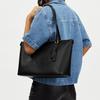 Coach Gallery 37 Solid Color Embossed Logo Zipper Closure Leather Tote Bag Women Tote Bags Black CM086-IMBLK