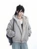 Women's American Retro Mountain Eagle Fur Collar Jacket - Winter Hooded Thick Petite Cotton Coat
