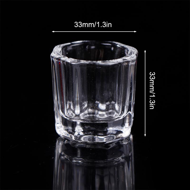 1 pz ciotola per miscelazione in vetro dentale tazza per miscelazione ottagonale per polvere dentale manicure contenitore per miscelazione liquidi strumenti per tazza per miscelazione