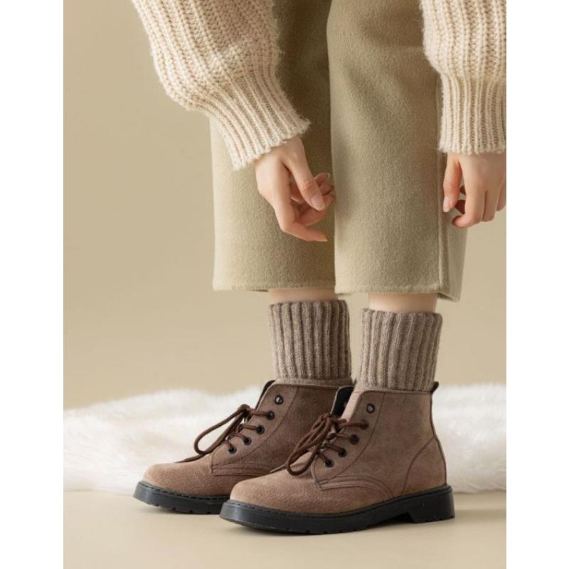 Unisex Solid Color Winter Socks, Thick Thermal Mid-Crew Socks for Women & Men, Cozy Fleece Lined Cold Weather Boot Socks