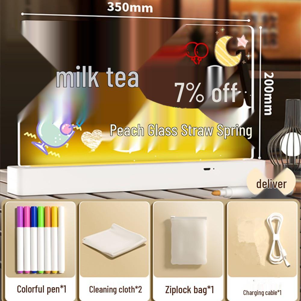 Erasable LED Luminous Drawing Board - Rechargeable Fluorescent Night Light Sign & DIY Message Display