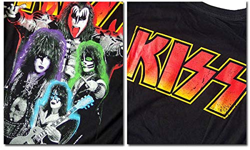 EVERSOUL KISS Kortärmad T-shirt, Gene Simmons, KISS Army Logotyp, Hårdrock, Herr, Svart, Storlek XL [Parallellimport]