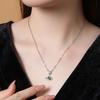 Cosmic Planet S925 Silver Necklace Does Not Fade Women's Natural Dangerous Materials Jade Premium Niche Clavicle Chain Daily Gift