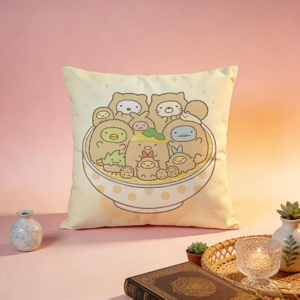 Fashion SSumikko Gurashiing Cushion Cover Premium SkinFriendly Pillow Case MultiPurpose for Home Office Travel