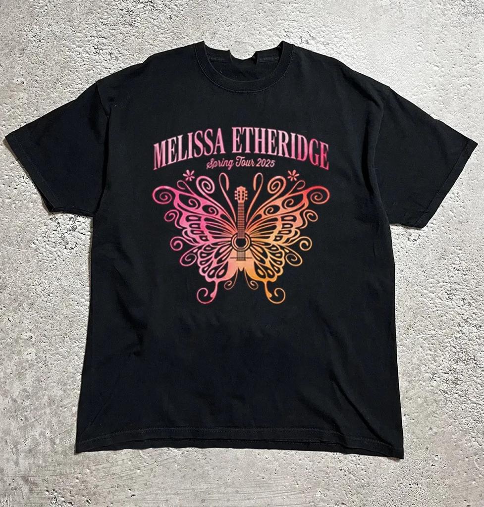 Melissa Etheridge Butterfly Spring Tour 2025 Black All Size T-Shirt HS396