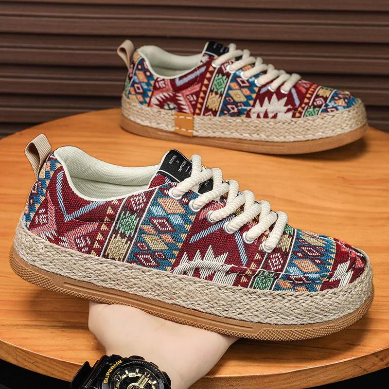 Mode Neue Canvas Sneakers Schuhe für Herren Sommer Espadrilles Herren Freizeitschuhe Mann Männlich Bequeme Walking Sneakers Herrenschuhe
