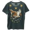 Glamb Back Eagle Embroidery Short Sleeve T-shirt Deep Green Women Used