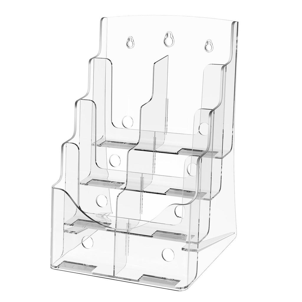Acrylic Brochure Holder 8.5 X 11 Inch 4-Tier Literature Display Stand Rack