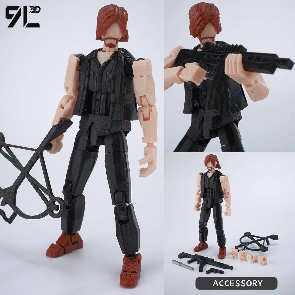 9L3D Invincible Slayer Daryl Dixon Lucky13 Action Figure Dummy13 Multi-Jointed Collectible Model Toys Titan13 Birthday Gifts T13