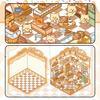 Cartoon Landscape Sticker Bear Bakery Miniature World 3D Hut Unzip DIY Scene Manual Post