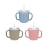 Silicone Straw Cup - 200ml Dual-Handle Training Cup