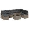 Ensemble de Canapés de Jardin 9 pièces avec Coussins gris Rattan Synthétique, Canapé de Jardin 2 places avec Coussins gris 3359816