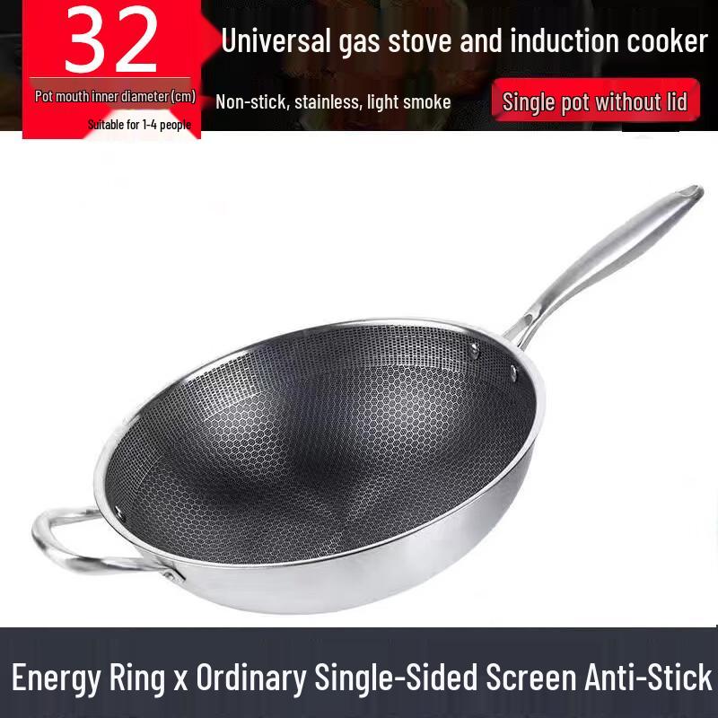 Stainless Steel Non-Stick Wok