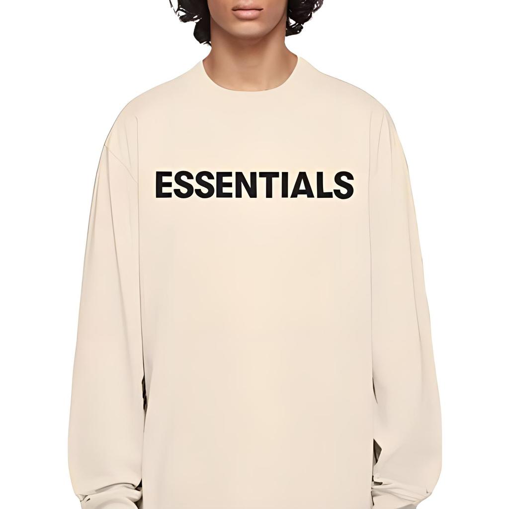 Fear Of God Essentials SS20 Graphic Logo Crewneck Long Sleeve Sweater Unisex sweater White FOG-SS20-268